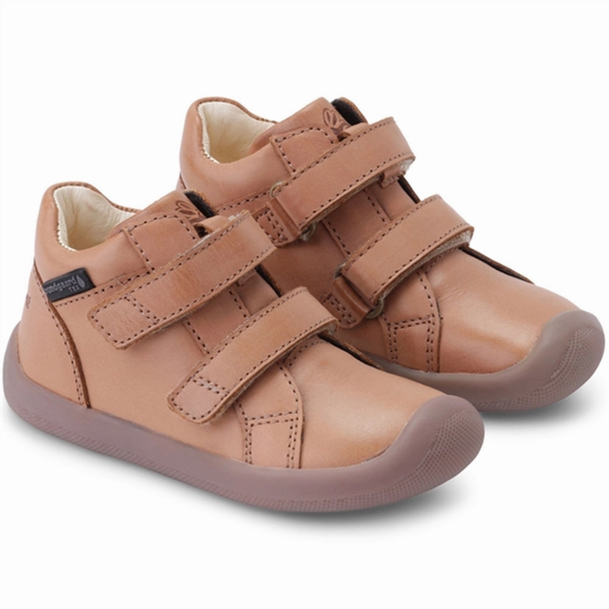 Anti   Static Stretchable Bundgaard The Walk Velcro Tex Shoes Caramel