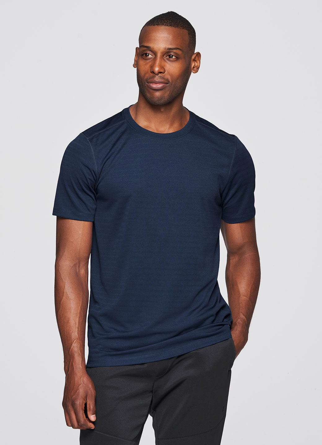 Organic Cotton Construction Fashion-Forward Fit Prime Shadow Stripe Tee