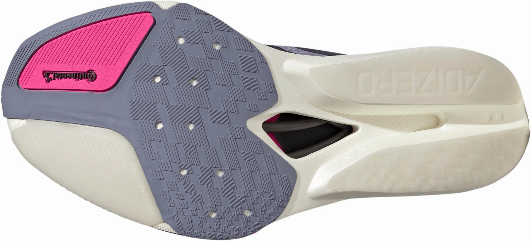 adidas Adizero Prime X3 Strung Running Shoes - Purple Molded Heel Counter