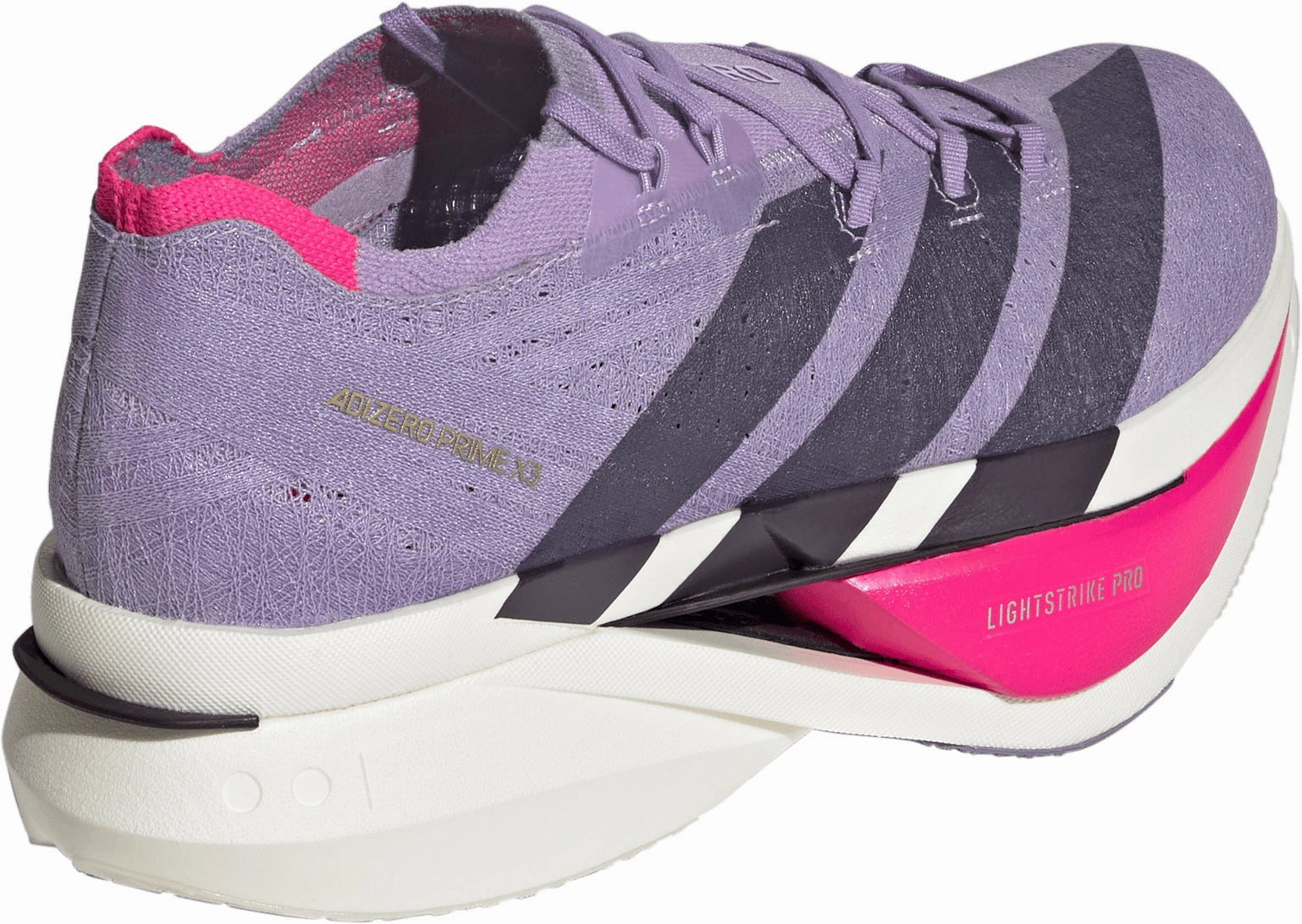 adidas Adizero Prime X3 Strung Running Shoes - Purple Rollbar Stabilizer