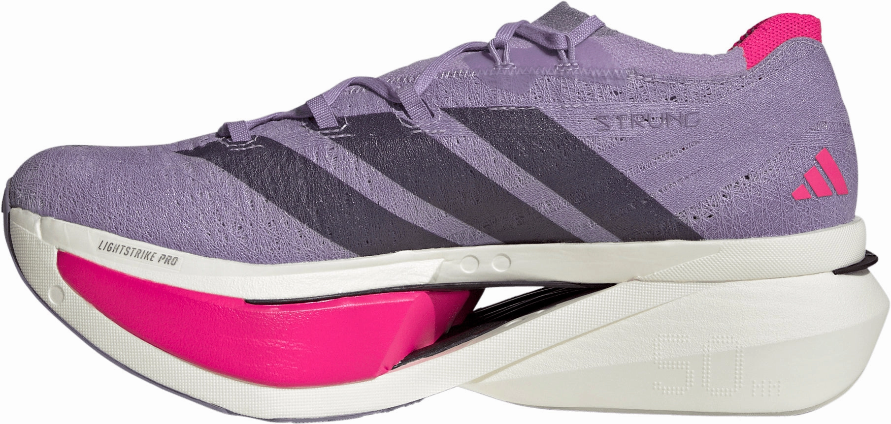 tap shoes Ergonomic Fit adidas Adizero Prime X3 Strung Running Shoes - Purple