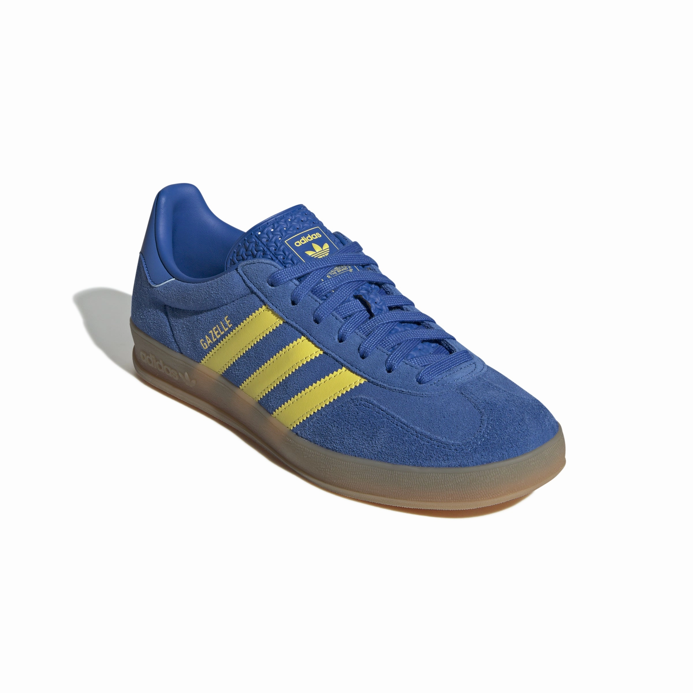 Microfiber Lace Loops running in a tennis court area shoes Adidas Mens Gazelle Indoor Shoes