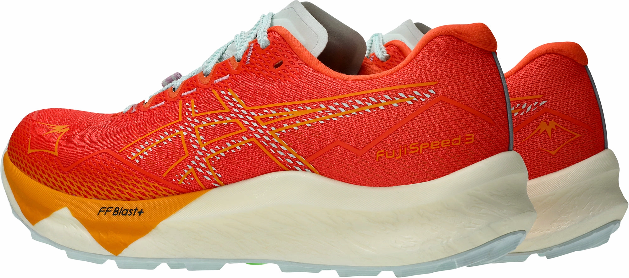 Stretch Knit Upper Asics FujiSpeed 3 Mens Trail Running Shoes - Red