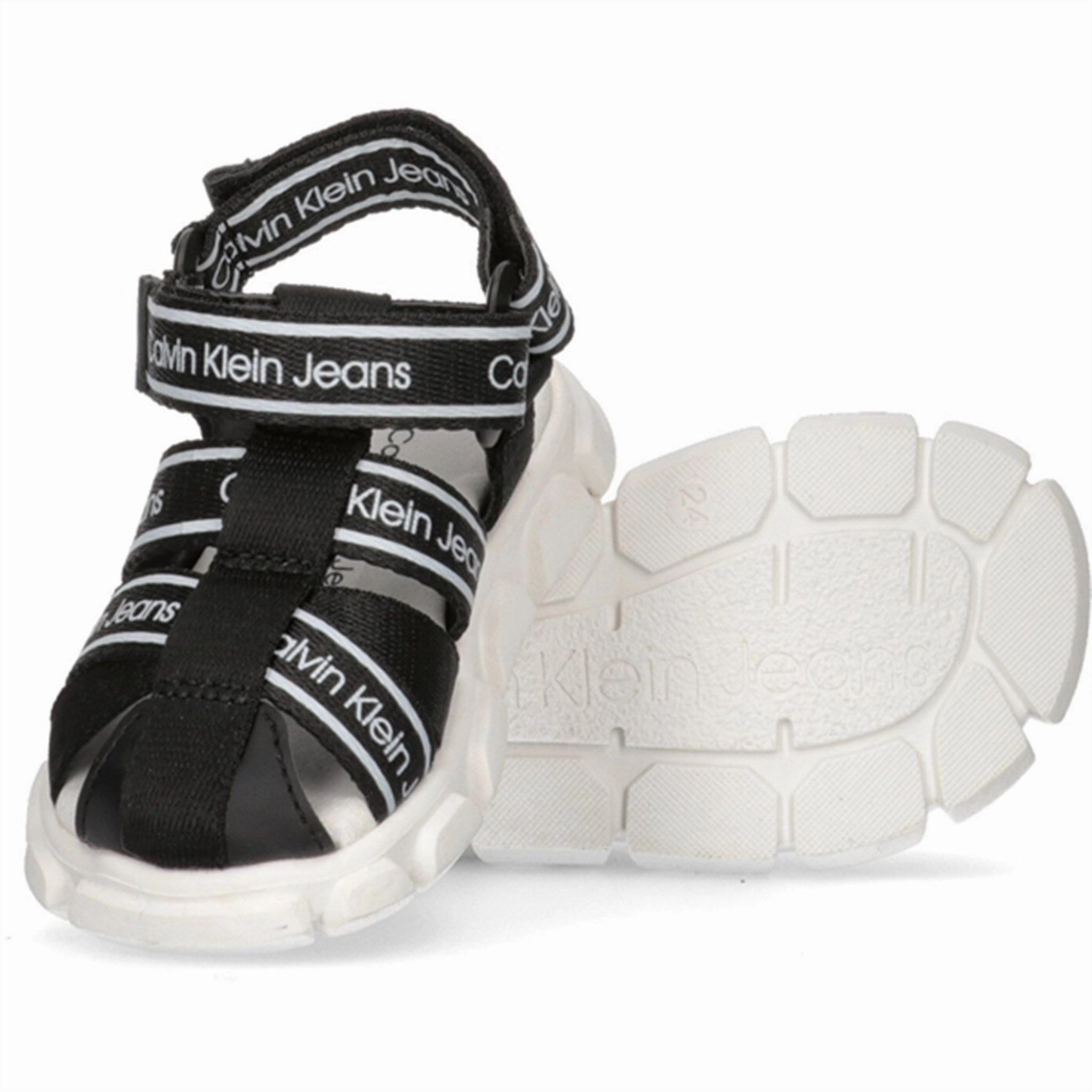 Sporty Sandals for Summer Comfy Sandals for Travel Calvin Klein Sandal Black