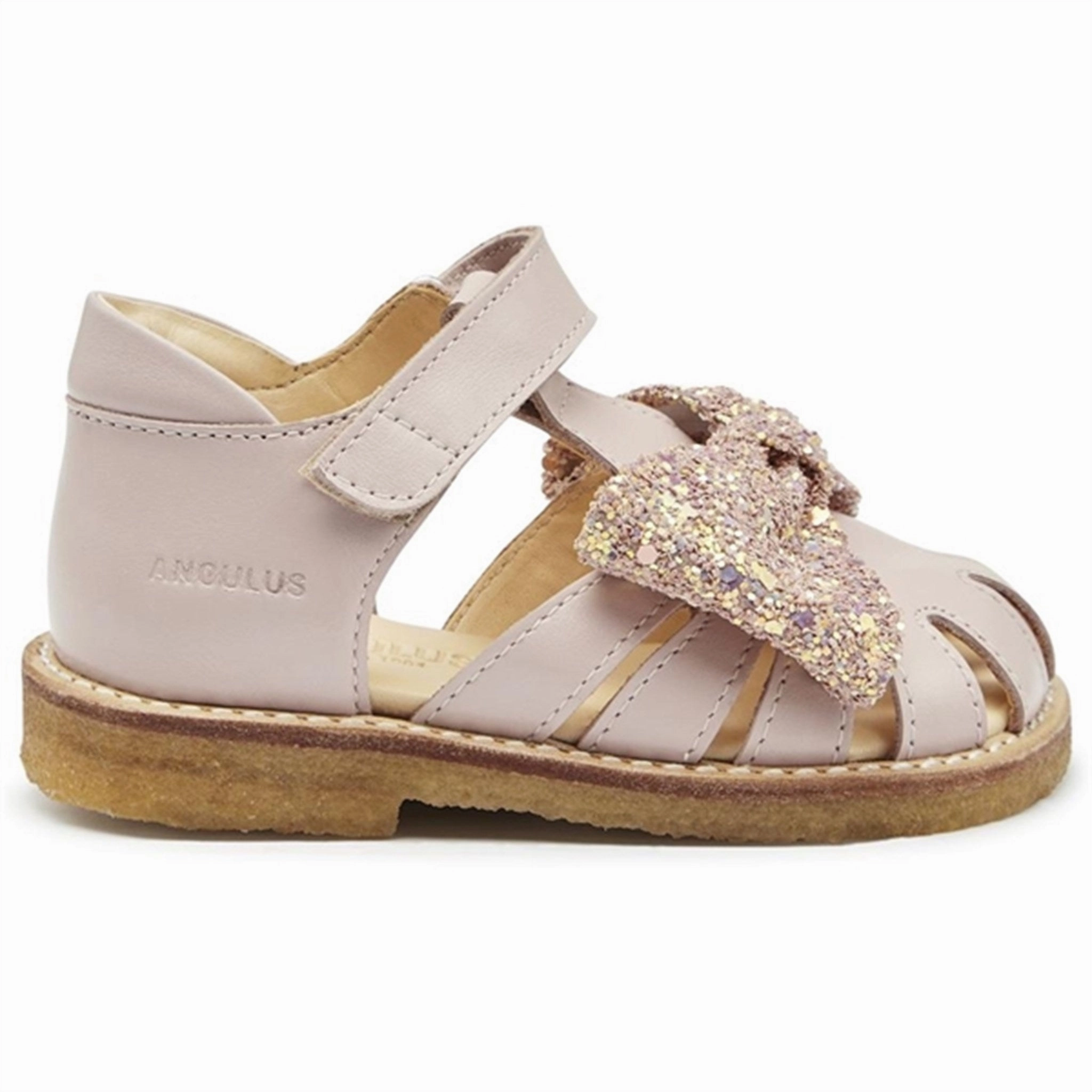 Angulus Starter Sandals Pale Rose/Rose Glitter Sleek Flip-flops Supportive And Stylish
