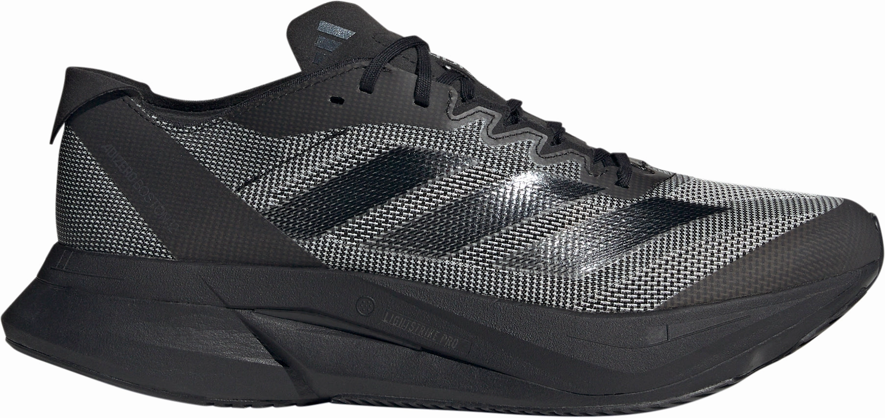 adidas Adizero Boston 12 Mens Running Shoes - Black Dynamic Traction Pattern physiologically - comfortable