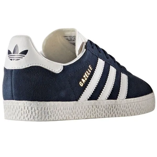 Extended Width Options Elastic Material adidas Gazelle Sneakers Navy