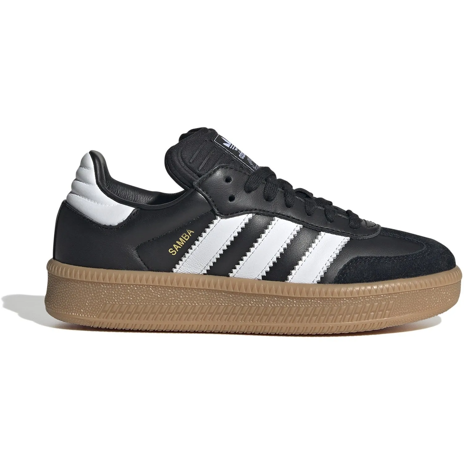 adidas Originals Cblack/Ftwwht/Gum3 Samba Xlg J Sneakers Microfiber Accent Details