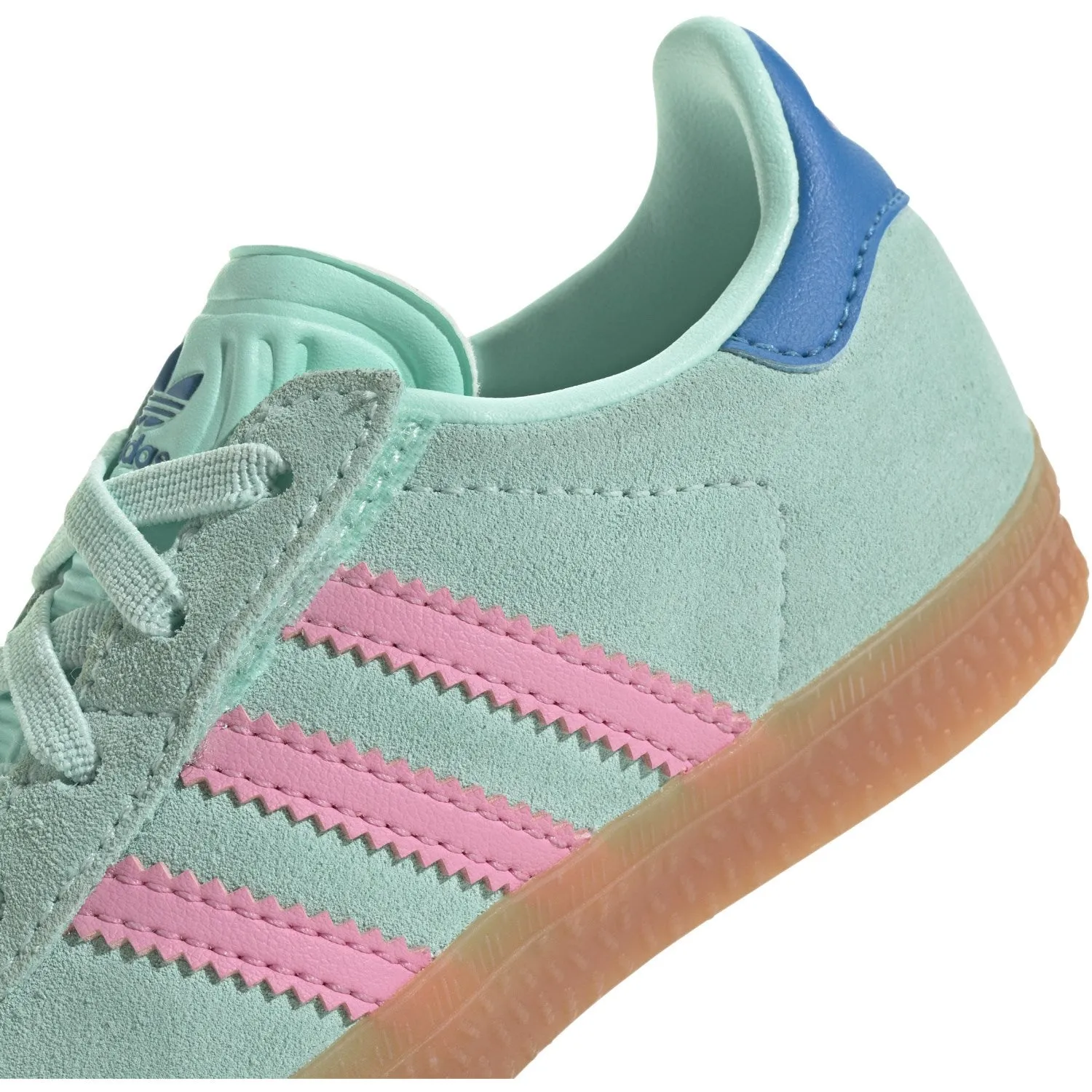 adidas Originals Clear Mint/Bliss Pink/Bright Blue Gazelle Cf El I Sneakers Impact Diffusing Structure