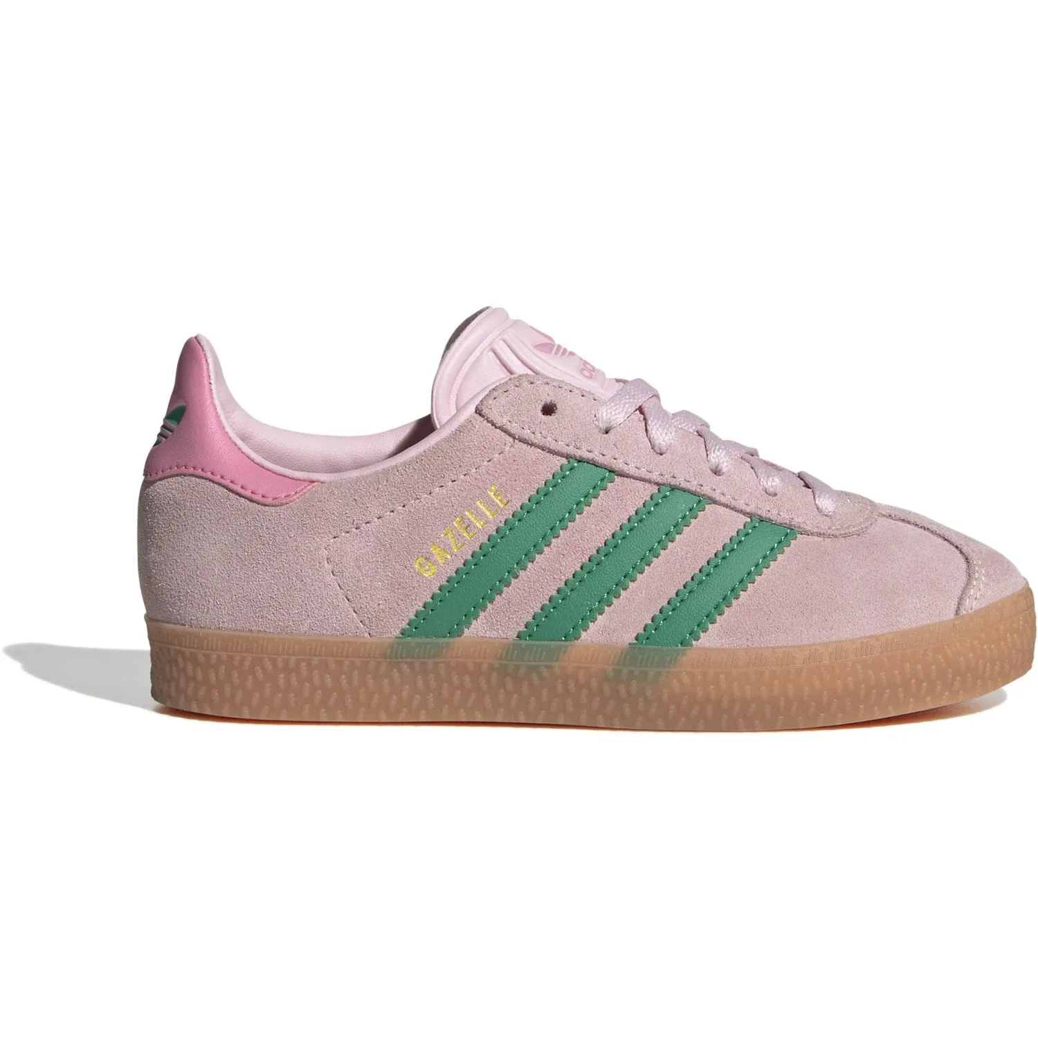 adidas Originals Clear Pink Court Green Bliss Pink Gazelle C Sneakers Comfort Padding StainResistant