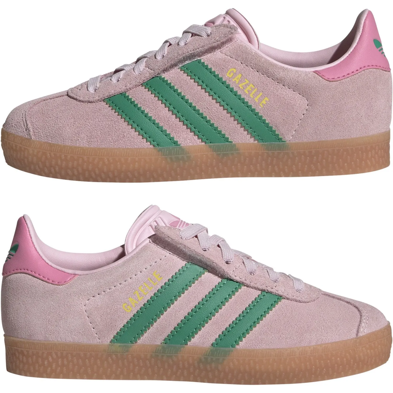 adidas Originals Clear Pink/Court Green/Bliss Pink Gazelle Cf El C Sneakers hybrid design Outfit Flex