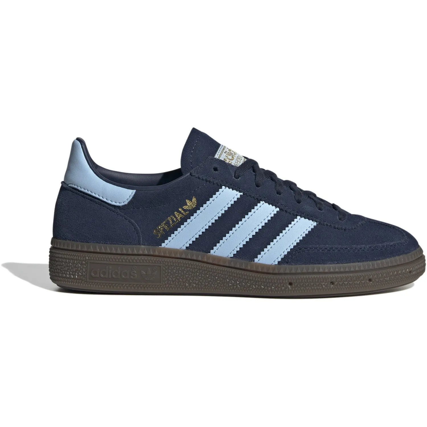 adidas Originals Collegiate Navy/Clear Sky/Gum5 Handball Spezial J Sneakers Rubber Toe Guard Breathable Airflow Channels