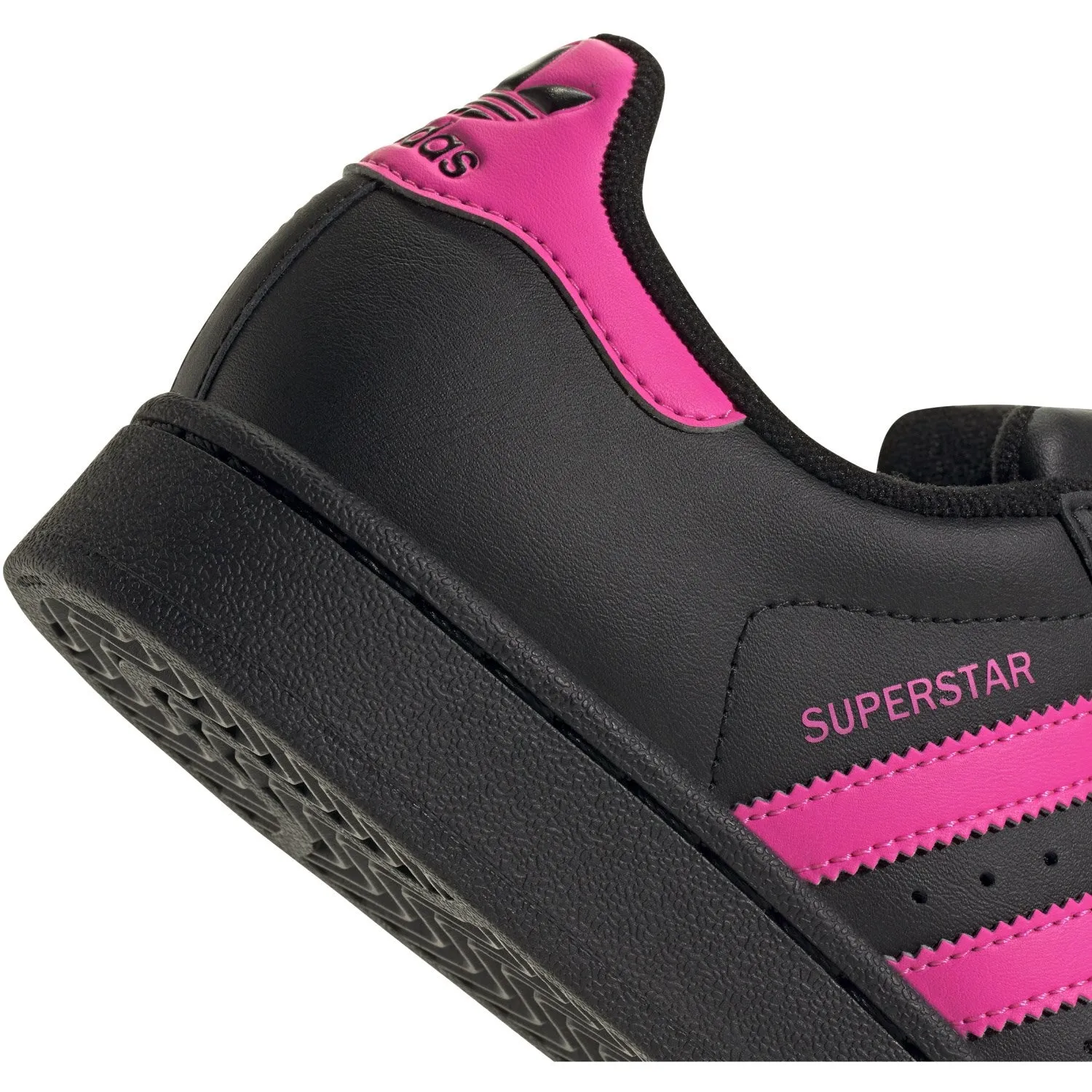 Supportive sole adidas Originals Core Black/Lucid Pink/Core Black Superstar Ii J Sneakers