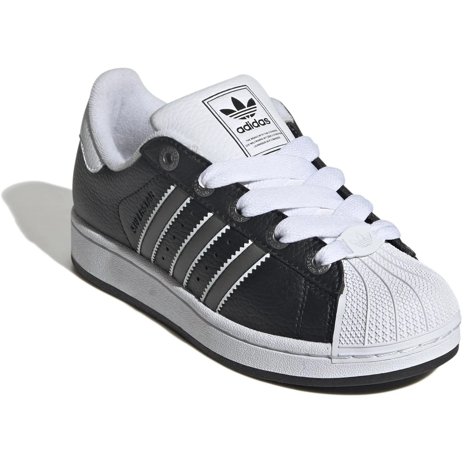 Runner's Choice Layered cushioning adidas Originals Core Black/Matte Silver/Ftwr White Superstar Ii J Sneakers