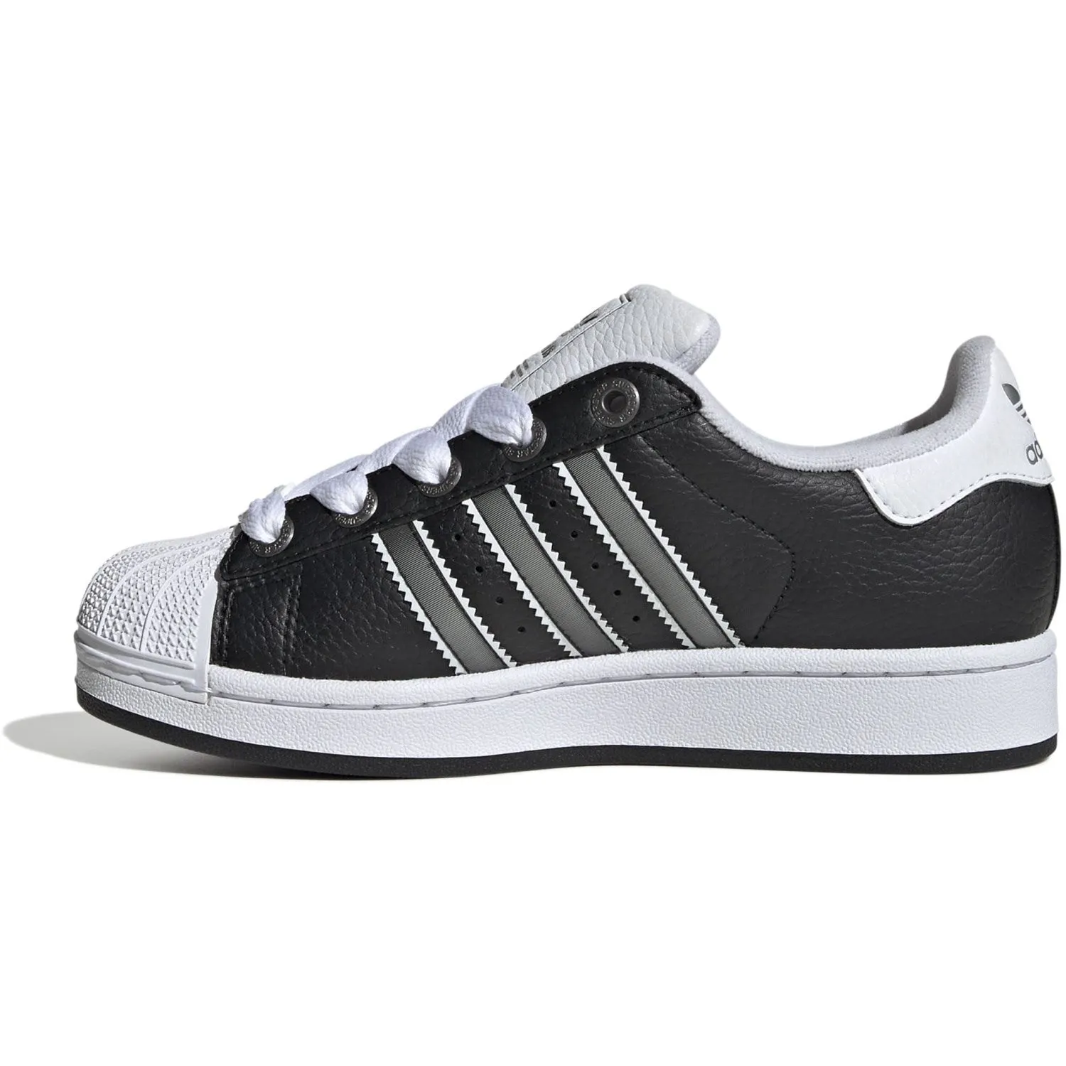 adidas Originals Core Black/Matte Silver/Ftwr White Superstar Ii J Sneakers Affordable Synthetic Leather Blend