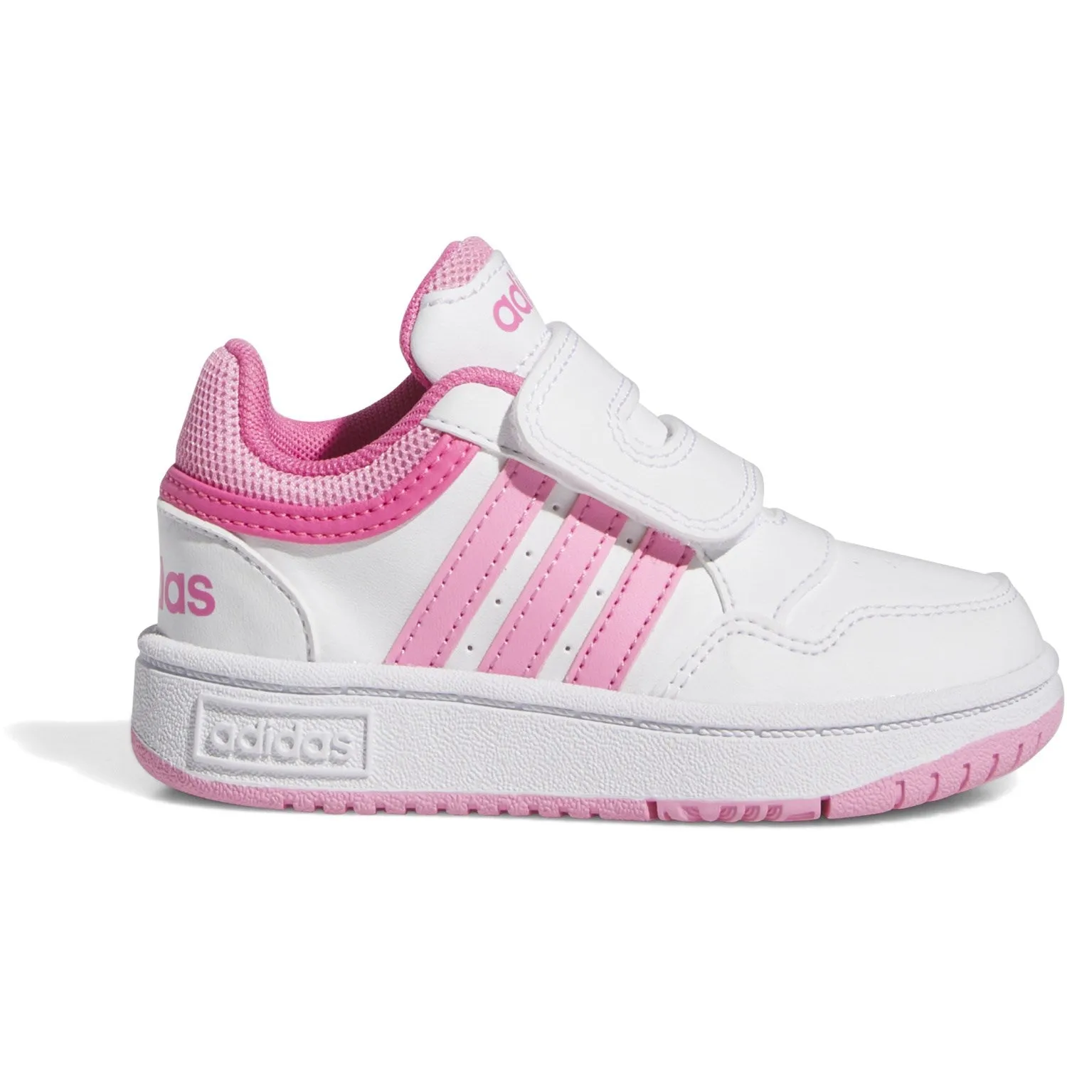 adidas Originals Ftwr White/Bliss Pink/Pulse Magenta Hoops 3.0 Cf I Sneakers Microfiber Overlay