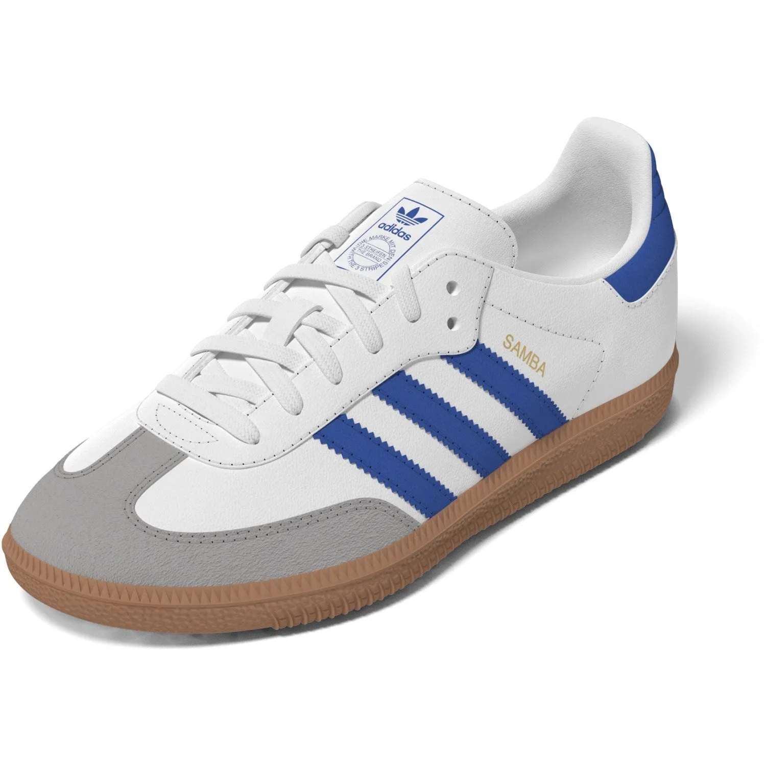 adidas Originals Ftwr White/Blue/Gum 3 Samba Og C Sneakers Easy Clean