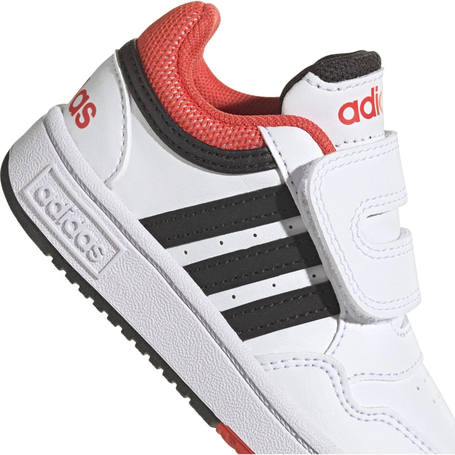 adidas Originals Ftwr White/Core Black/Bright Red Hoops 3.0 Cf I Sneakers Easy Support