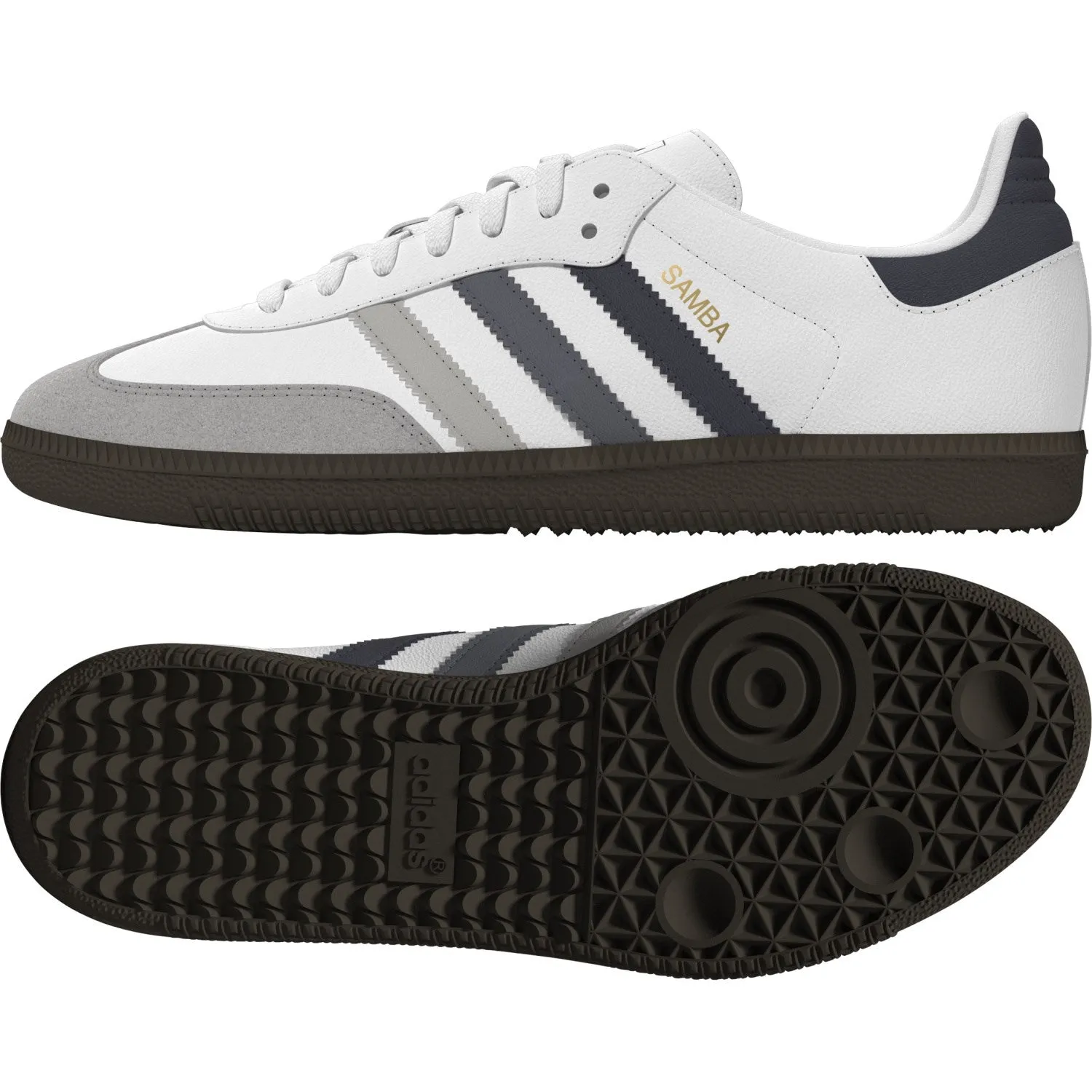 adidas Originals Ftwr White/Grey One/Grey Three Samba Og J Sneakers Knit Fabric Customizable Fit