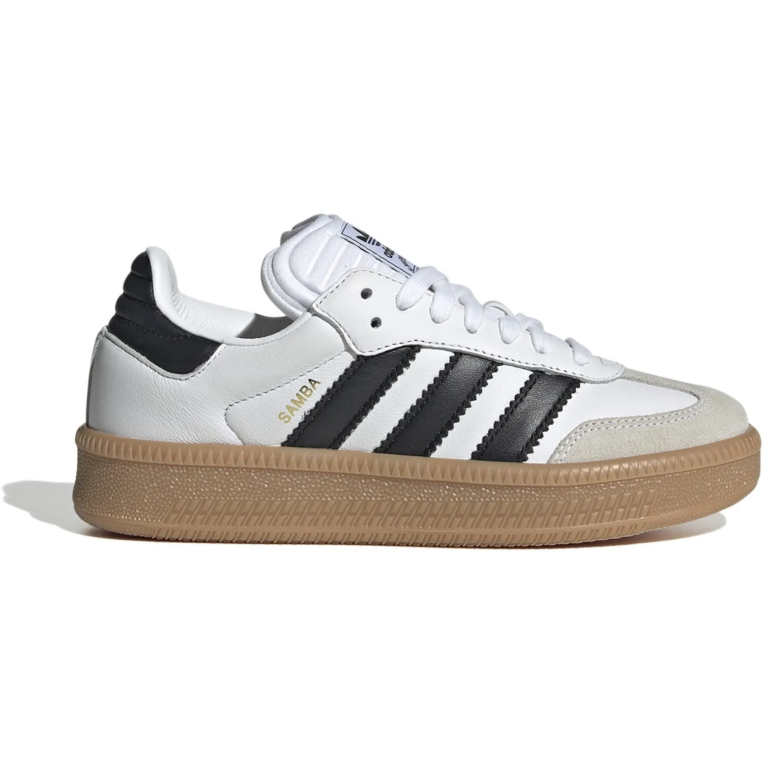 Comfortable Upper Material Running Routine adidas Originals Ftwwht/Cblack/Gum3 Samba Xlg J Sneakers