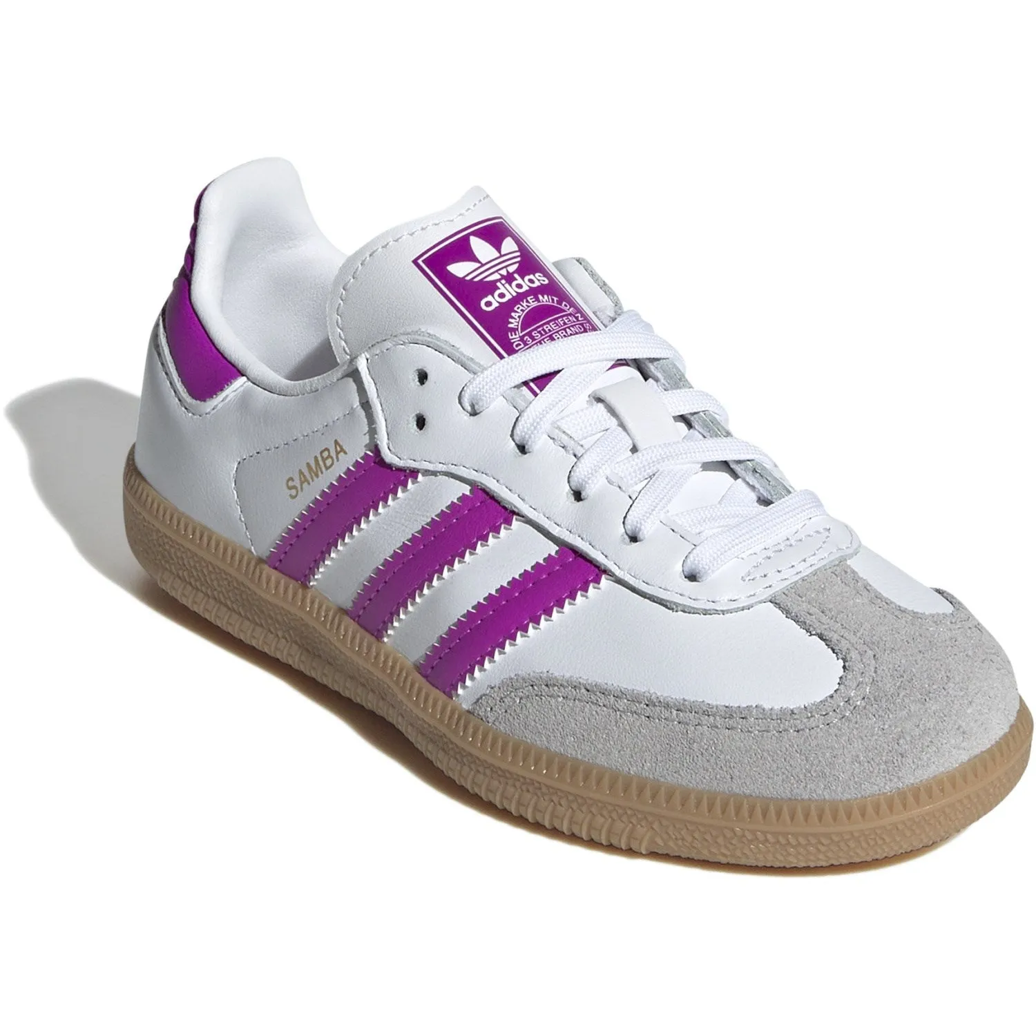 adidas Originals Ftwwht/Purbur/Gum3 Samba Og C Sneakers Hexagonal Lug Pattern