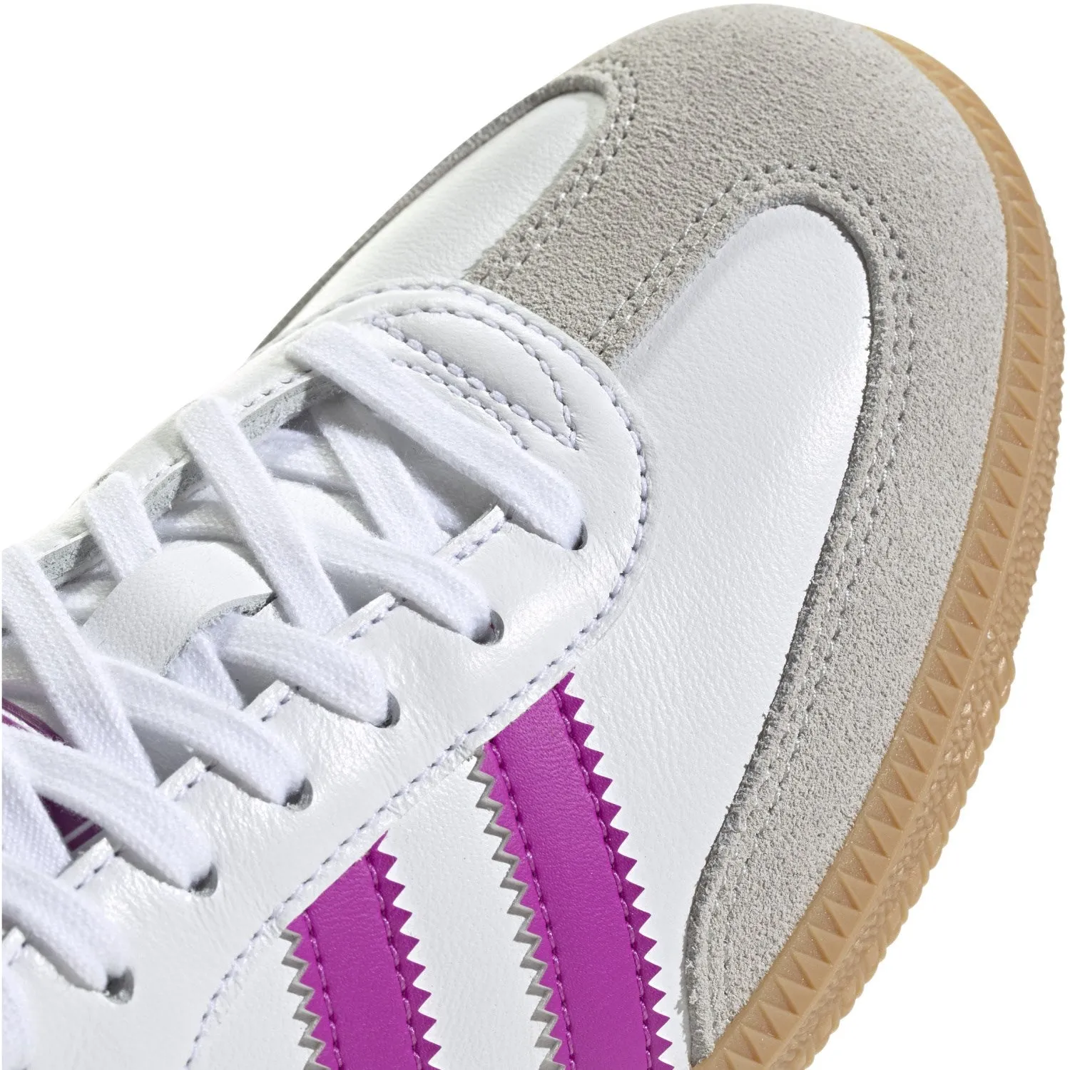 adidas Originals Ftwwht/Purbur/Gum3 Samba Og J Sneakers Shockproof Anti Fatigue System