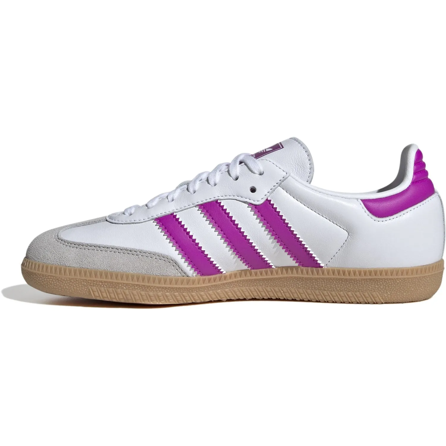 adidas Originals Ftwwht/Purbur/Gum3 Samba Og J Sneakers Adaptive Lacing Technology Foot Protection