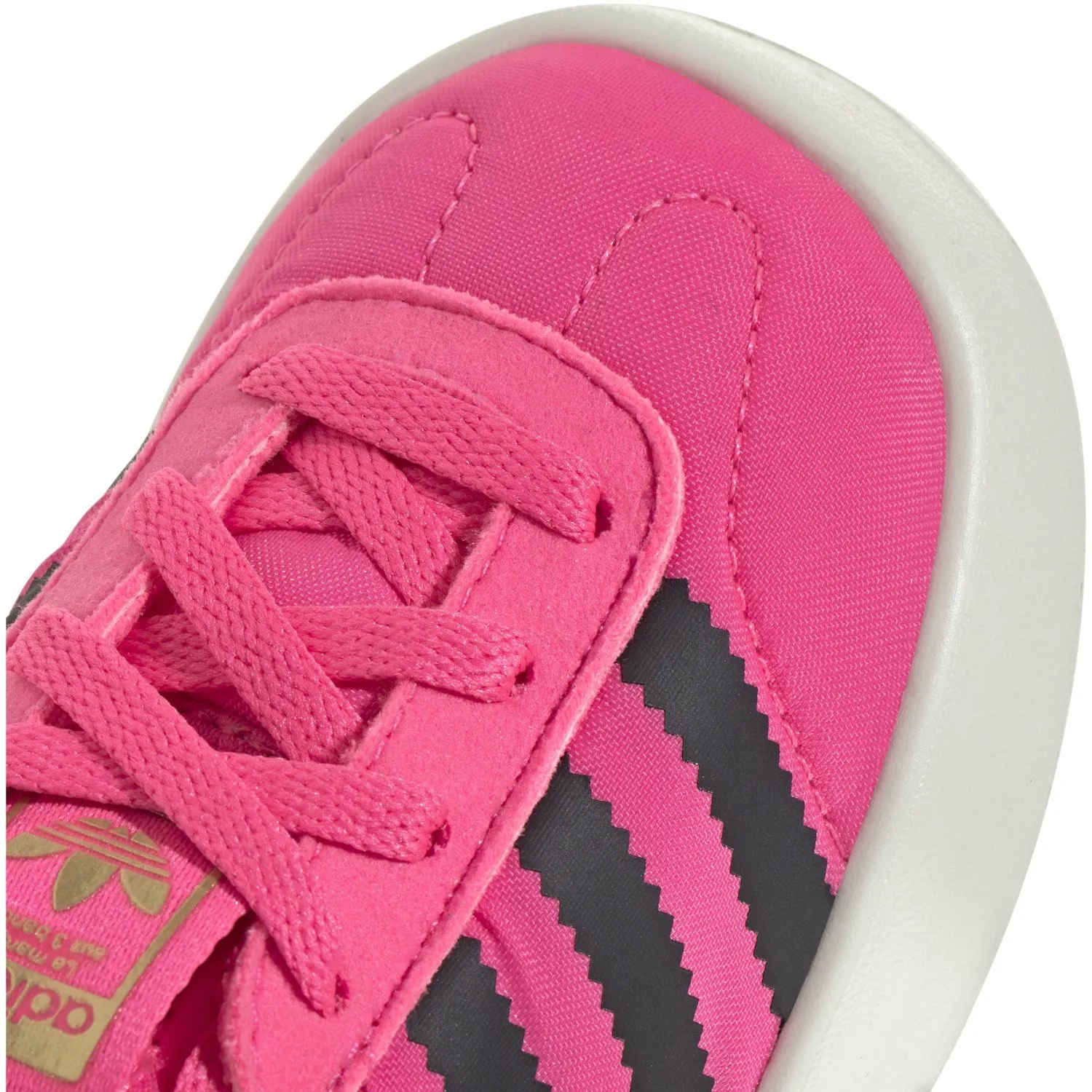 Breathable Weave adidas Originals Lucid Pink Off White Core Black Gazelle Home I Sneakers