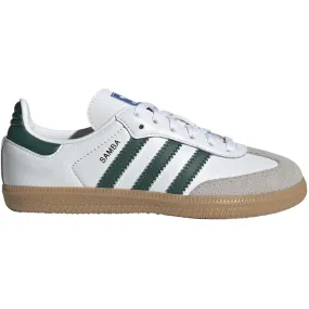 Non Slip Tread Pattern adidas Originals SAMBA OG C Sneakers Cloud White / Collegiate Green / Gum