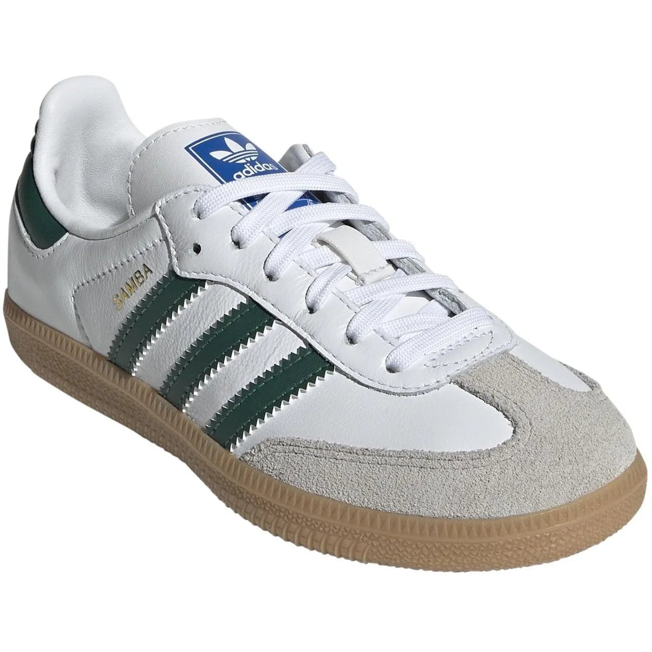 adidas Originals SAMBA OG C Sneakers Cloud White / Collegiate Green / Gum Bare Footfeel Cushioning Pods