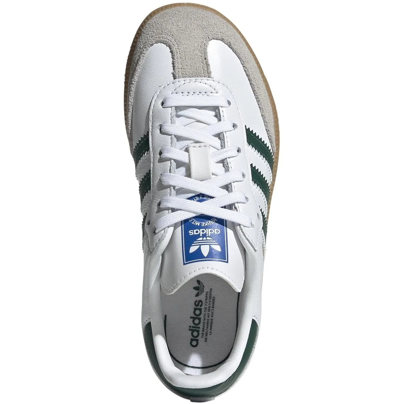 adidas Originals SAMBA OG C Sneakers Cloud White / Collegiate Green / Gum Fast Step Quick Grip