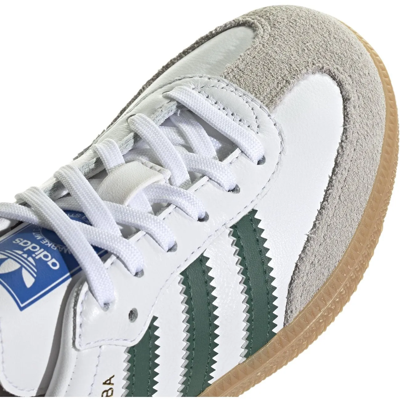 adidas Originals SAMBA OG C Sneakers Cloud White / Collegiate Green / Gum Recycled materials breathable insole