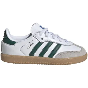 Breathable Form Comfortable Lace adidas Originals SAMBA OG EL I Sneakers Cloud White / Collegiate Green / Gum