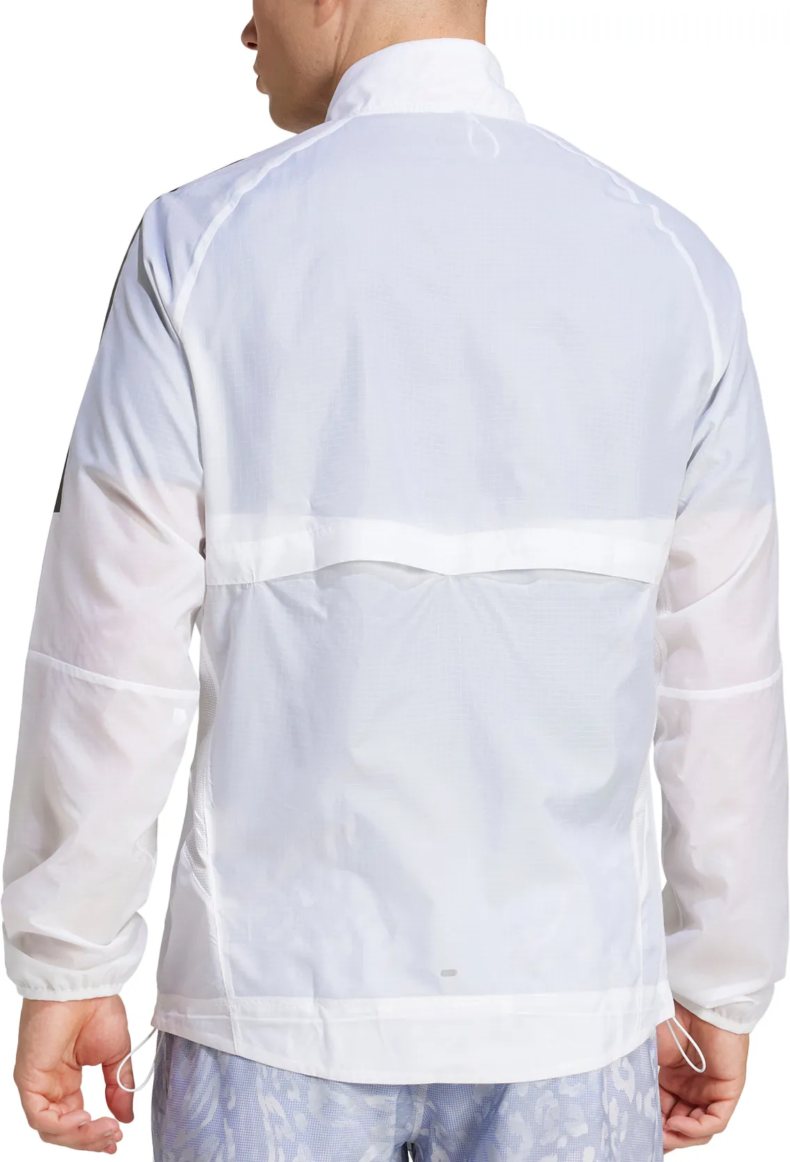 Easter Martial-arts adidas Own The Run 3 Stripes Packable Mens Running Jacket - White