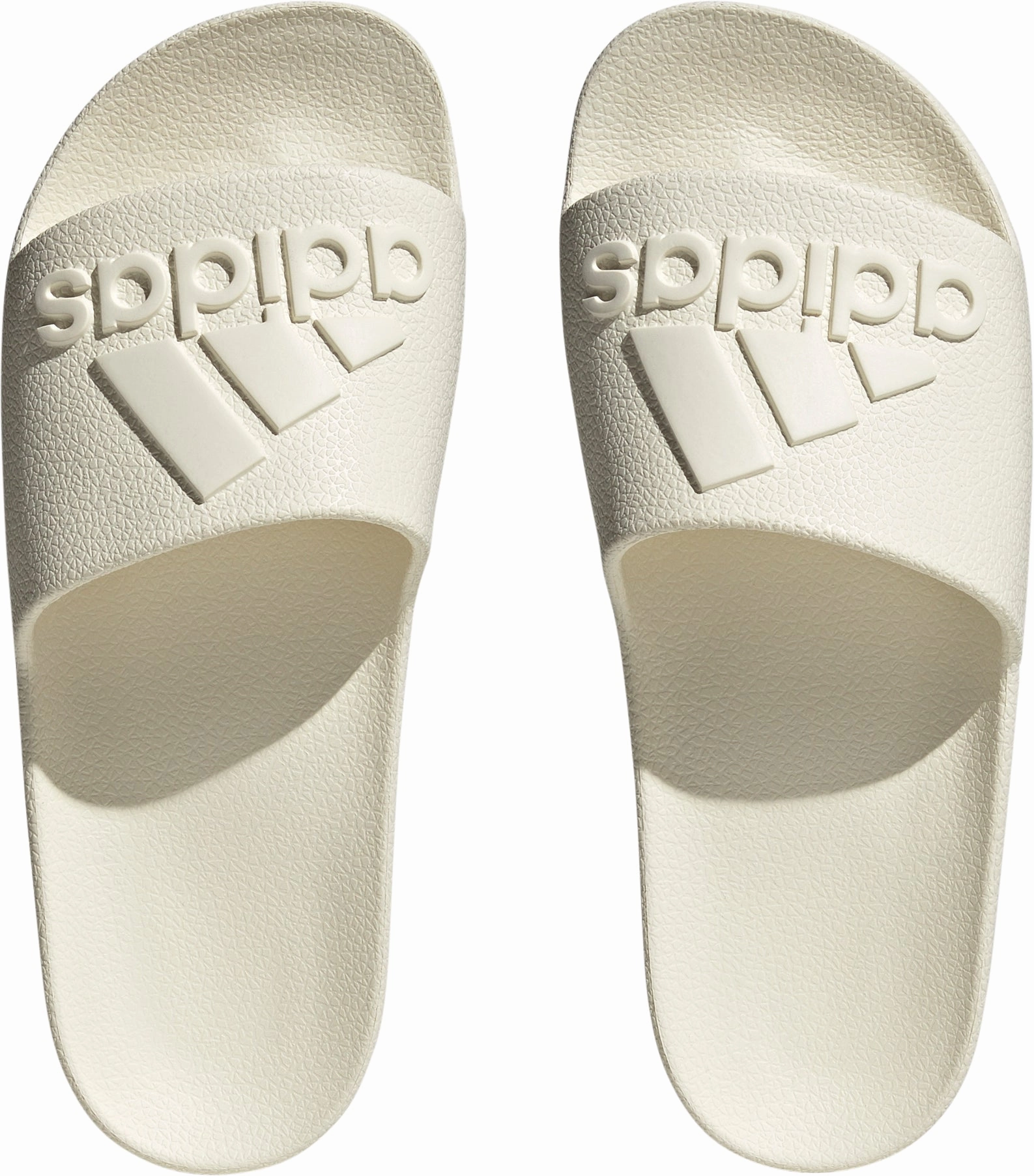 Low Profile Design strap on adidas Adilette Aqua Sliders - Cream