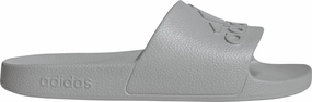 adidas Adilette Aqua Sliders - Grey Stretchable Fabric LeatherUpper