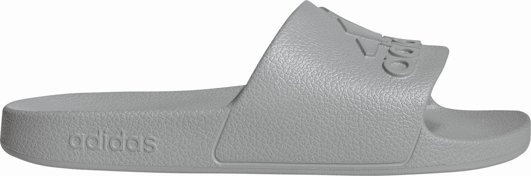 adidas Adilette Aqua Sliders - Grey Stretchable Fabric LeatherUpper