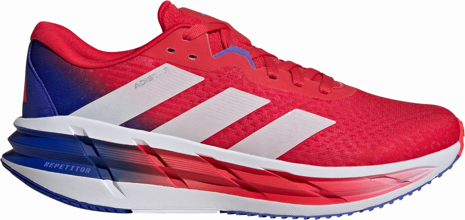 adidas Adistar 3.0 Mens Running Shoes - Red Shock absorption tech cultural - themed running gear