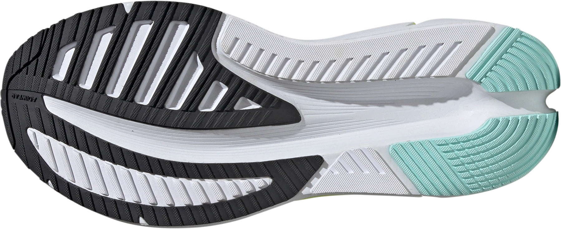Contoured Footbed Geometry running in a city park shoes adidas Adistar 3.0 Womens Running Shoes - White