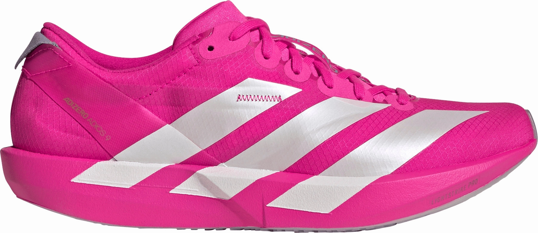 adidas Adizero Adios 9 Womens Running Shoes - Pink Rocker Sole Design