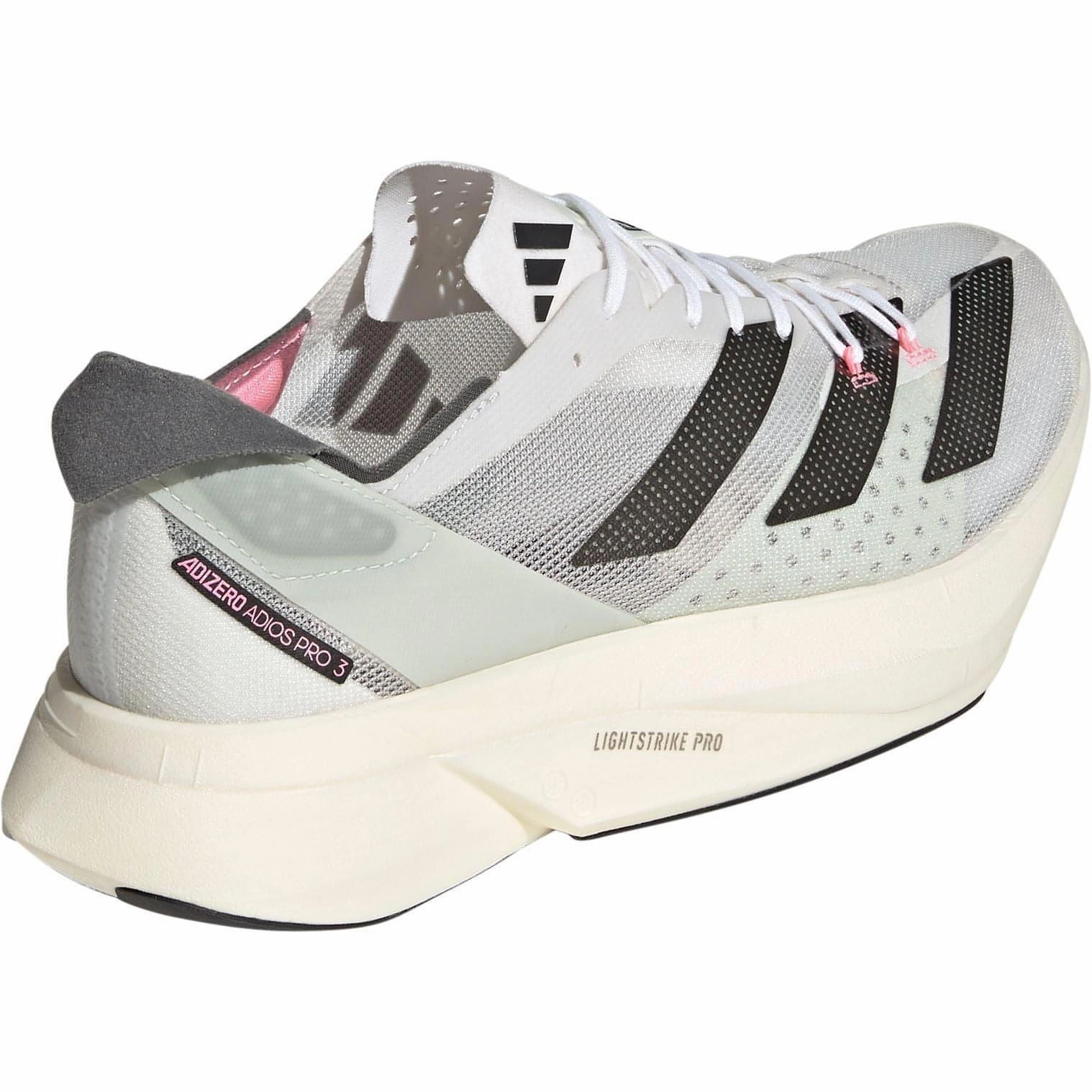 adidas Adizero Adios Pro 3 Running Shoes - White Balance Control Microfiber Collar Padding