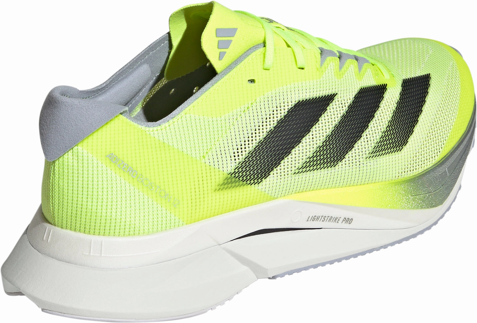 adidas Adizero Boston 12 Mens Running Shoes - Yellow Strobel Lasted traction - control - functionality shoes