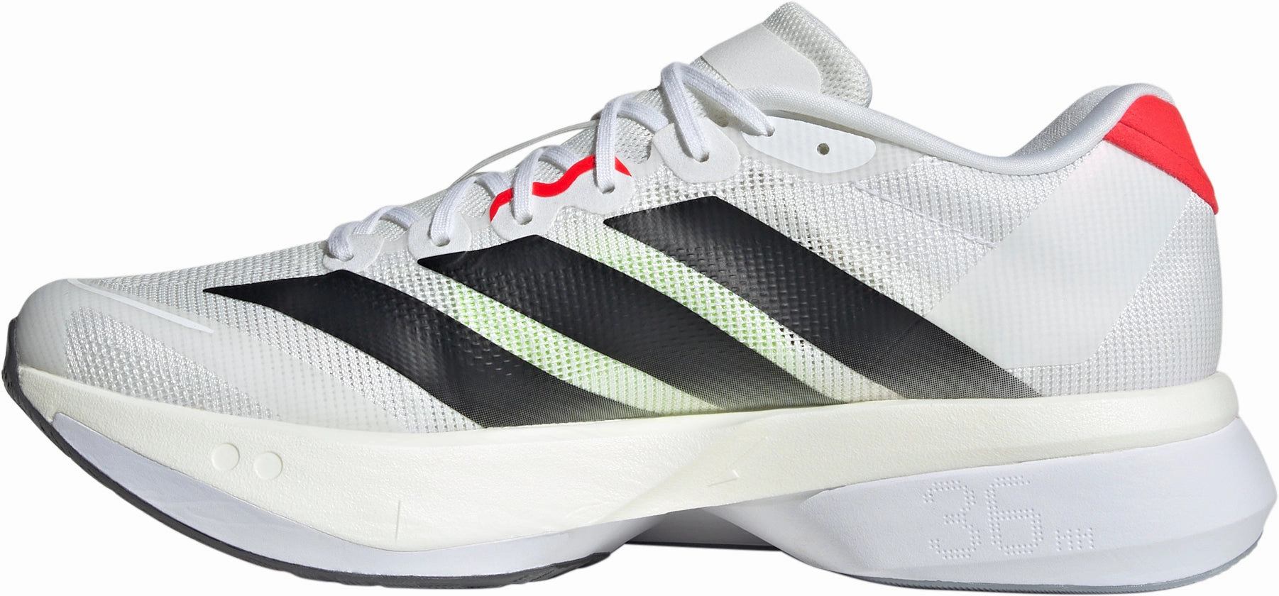 adidas Adizero Boston 13 Mens Running Shoes - White Adjustable Support Structure