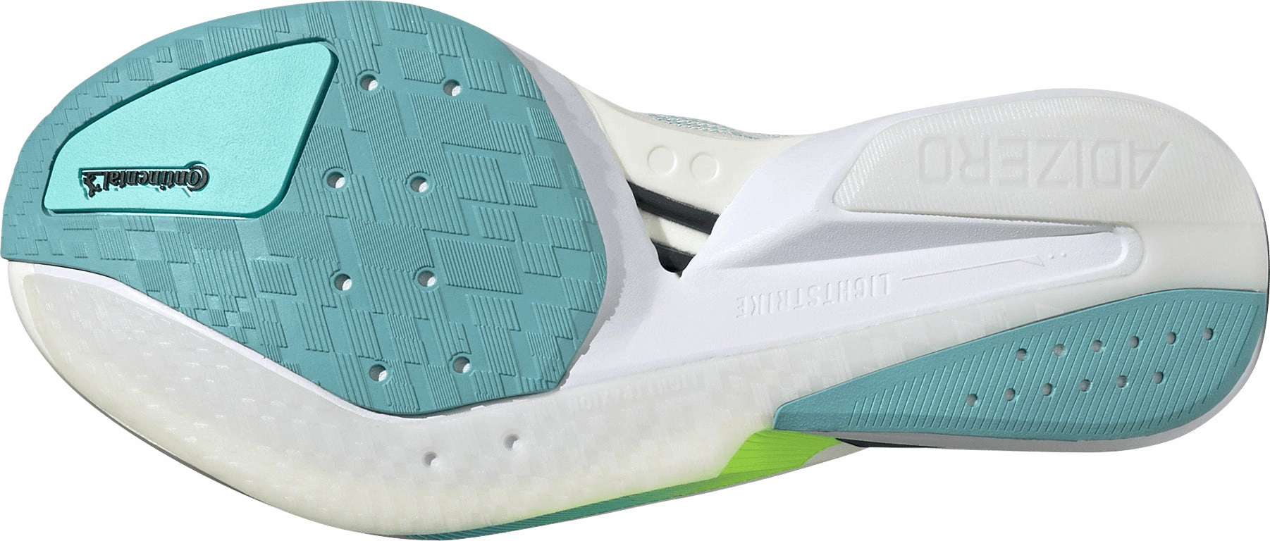 adidas Adizero Boston 13 Womens Running Shoes - Green Tough Construction running in an underpass area shoes