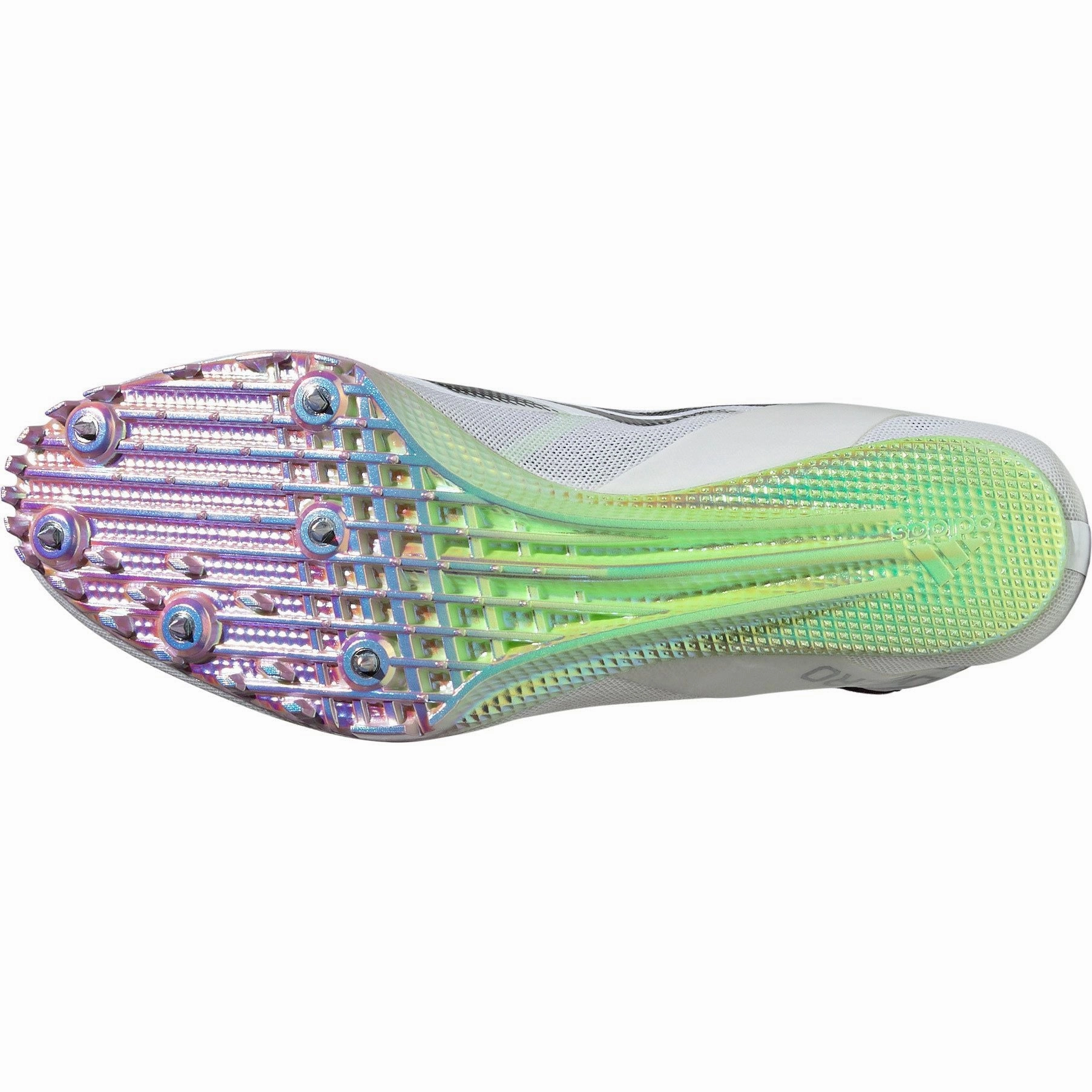 adidas Adizero Finesse Running Spikes - White Foot Response Sprint Drive