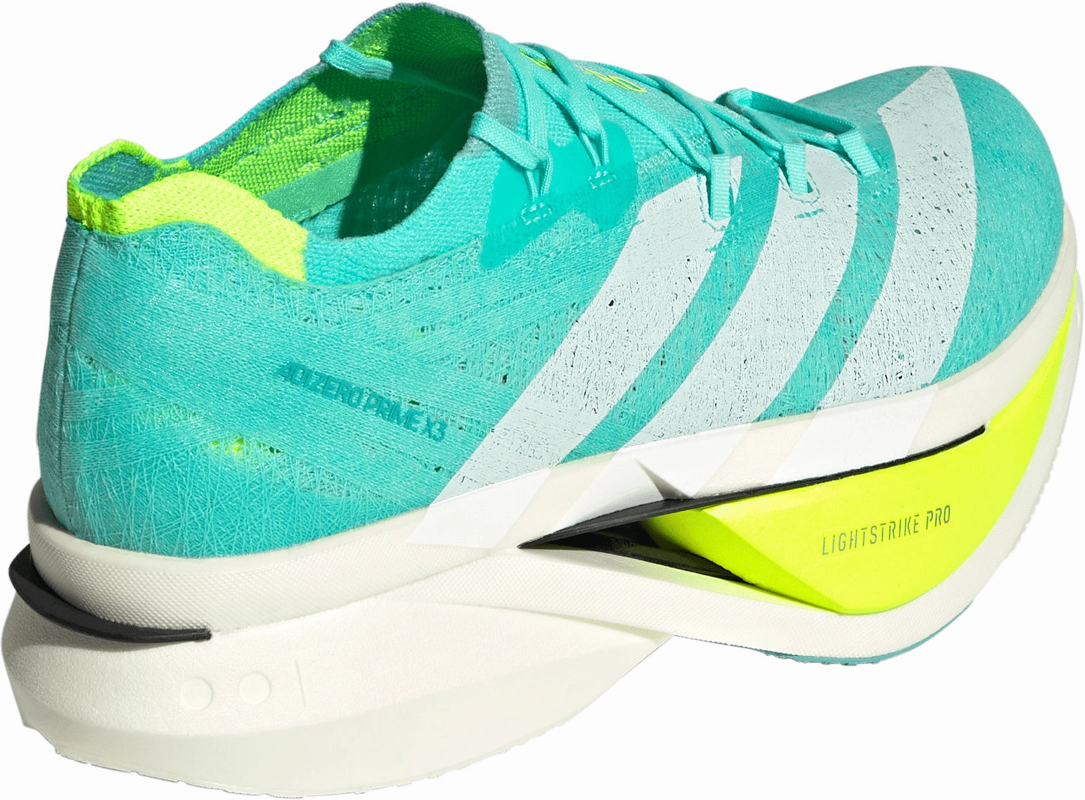 hook - and - loop running shoes tassel - trimmed - design shoes adidas Adizero Prime X3 Strung Running Shoes - Green
