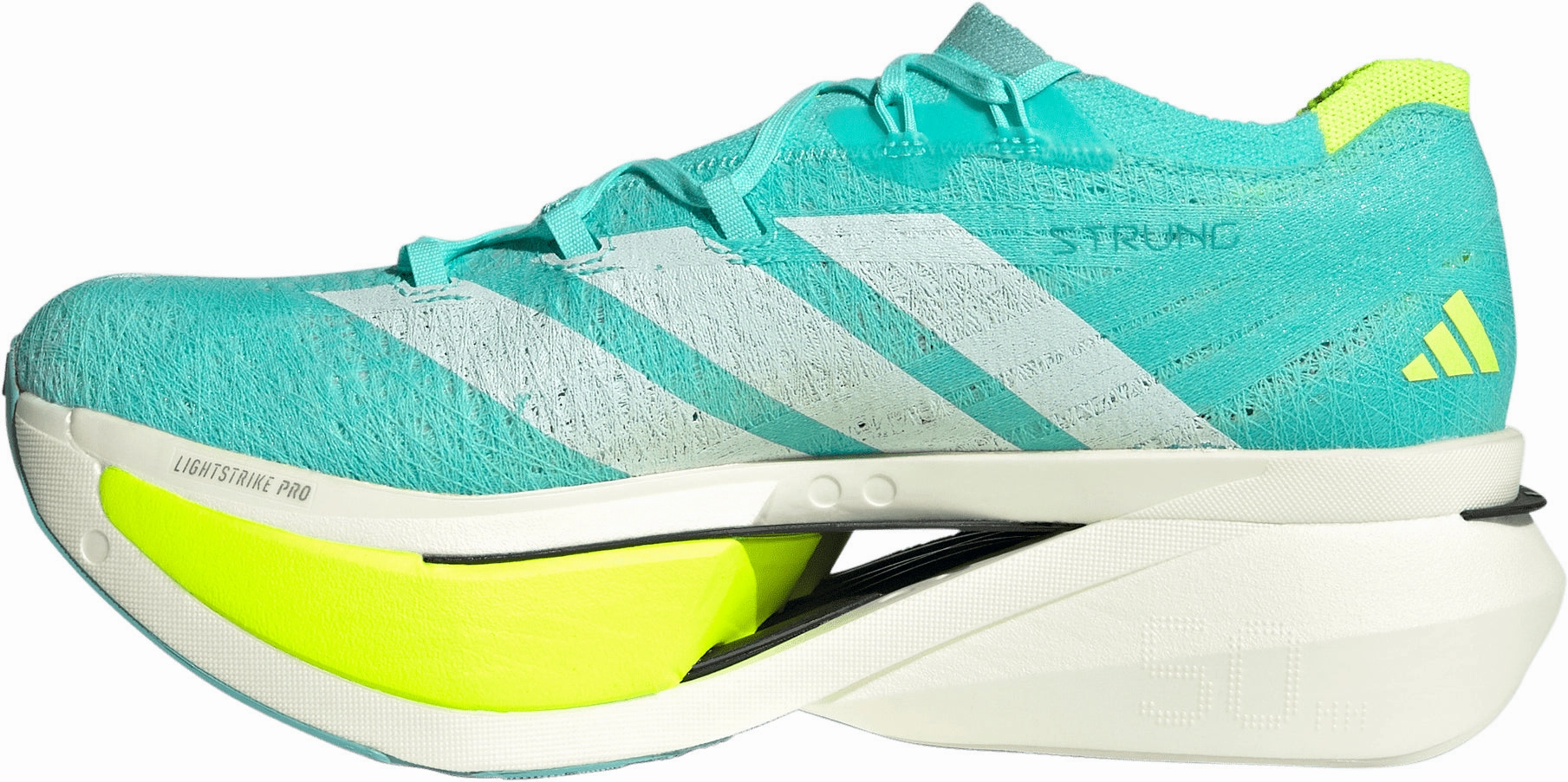 adidas Adizero Prime X3 Strung Running Shoes - Green Quick   Drying Variable Density Outsole