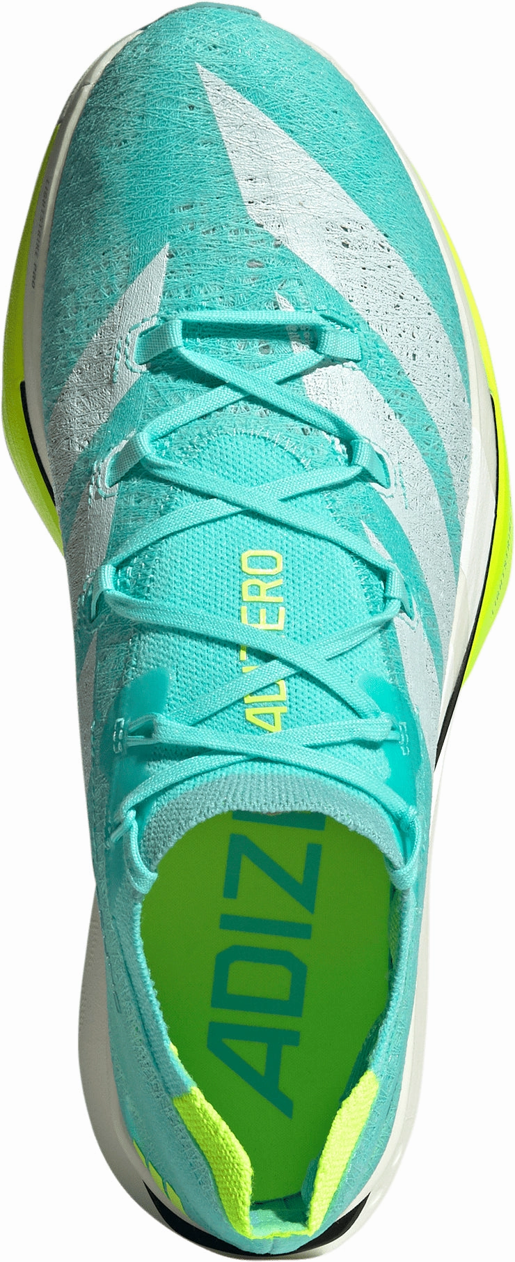 Comfort Fit Non Chafing Tongue adidas Adizero Prime X3 Strung Running Shoes - Green