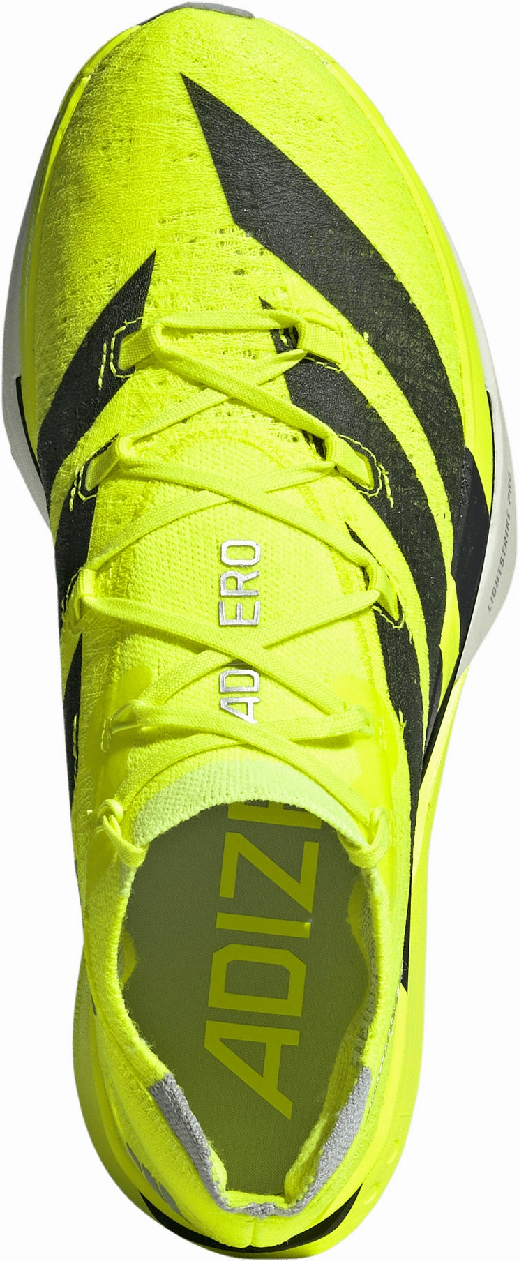 adidas Adizero Prime X3 Strung Running Shoes - Yellow Smooth Soles Slip Resistant Outsole