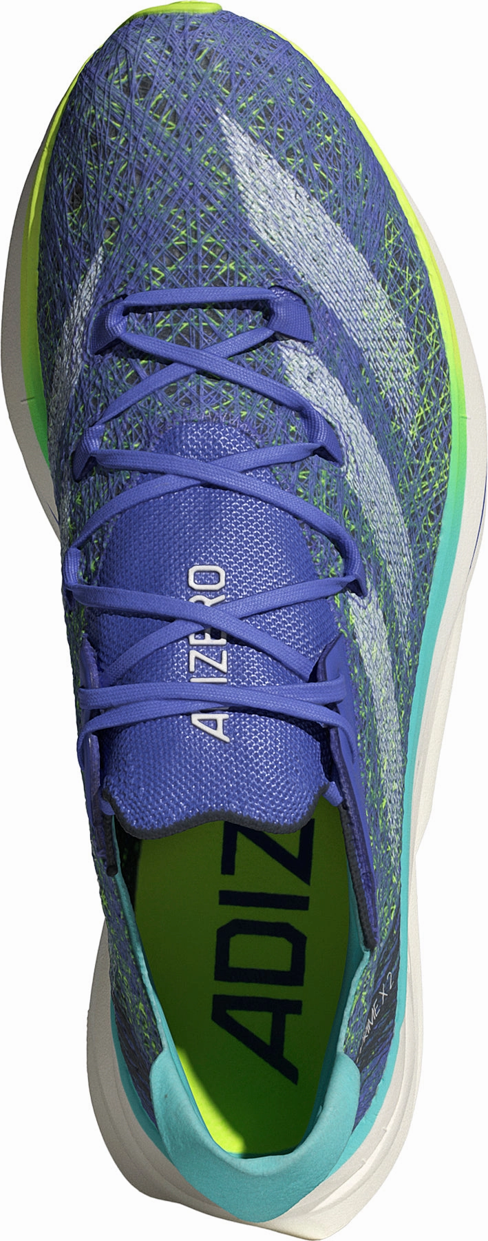 adidas Adizero Prime X 2.0 Strung Running Shoes - Blue tapered shoes